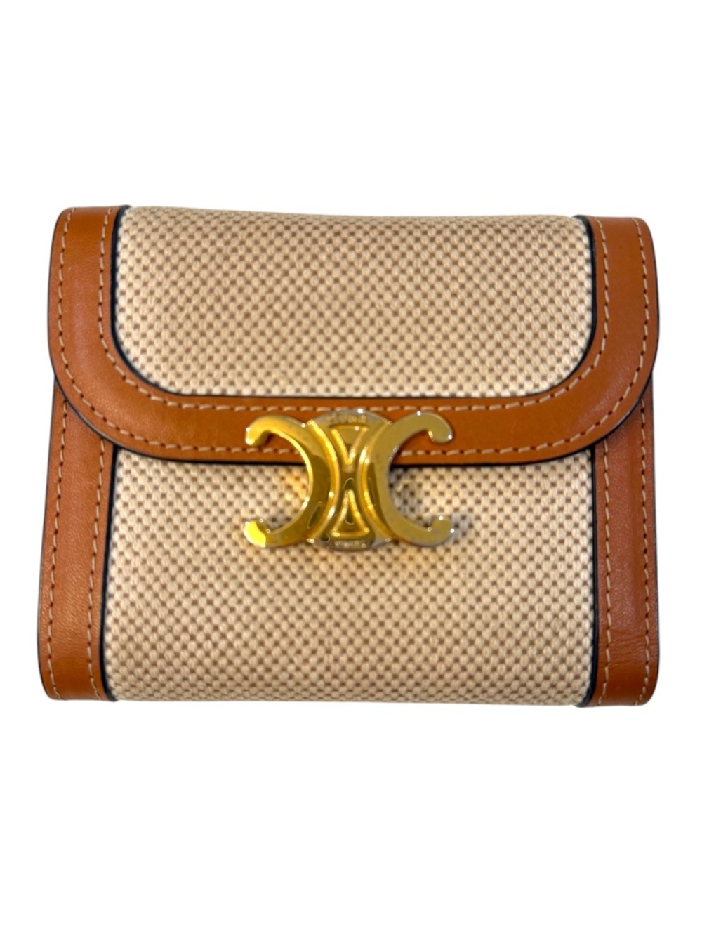 Celine Triomphe Trifold Flap Wallet